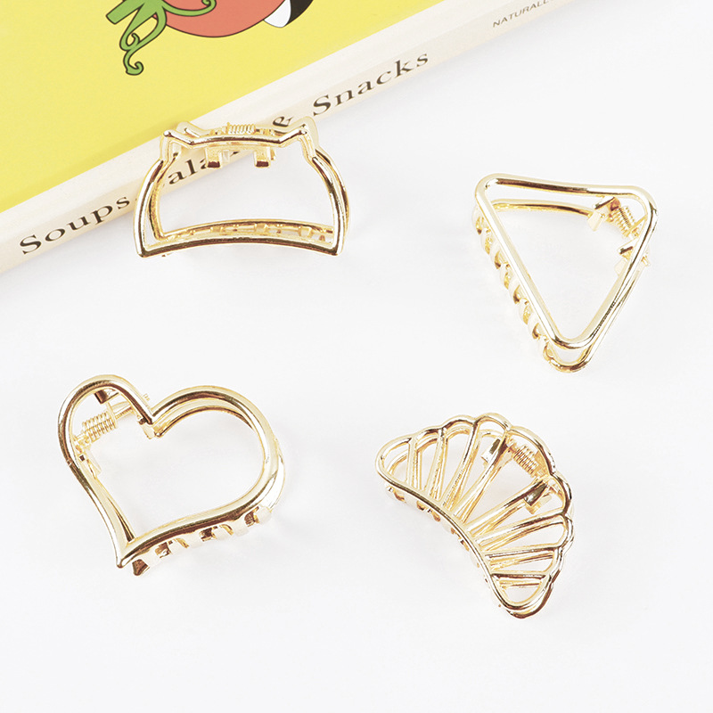 Small Minimalist Hair Claw Cli - Gold 6138 ulasan dan harga